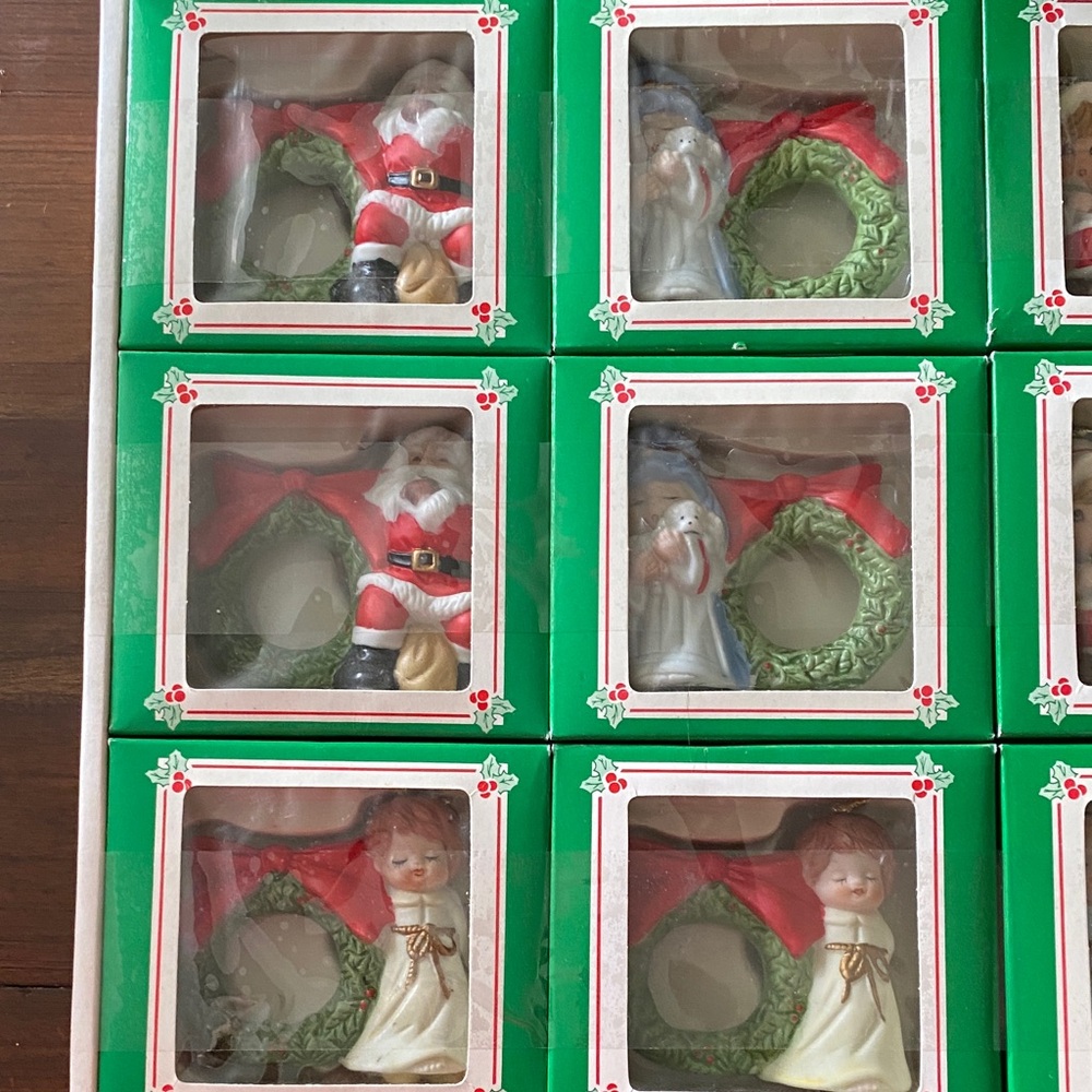 Holiday Napkin Rings - Festive Red and Green - Picture 3 of 5